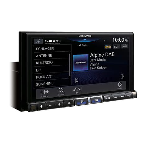 Alpine ILX-705D trådlös Apple Carplay 2-din 7"