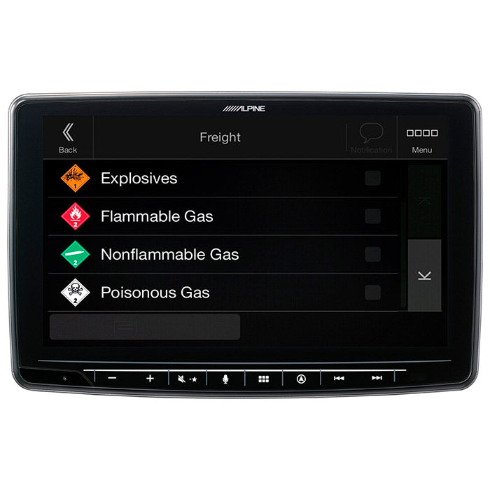 Alpine INE-F904DC Halo9 med navigation och lastbilskartor