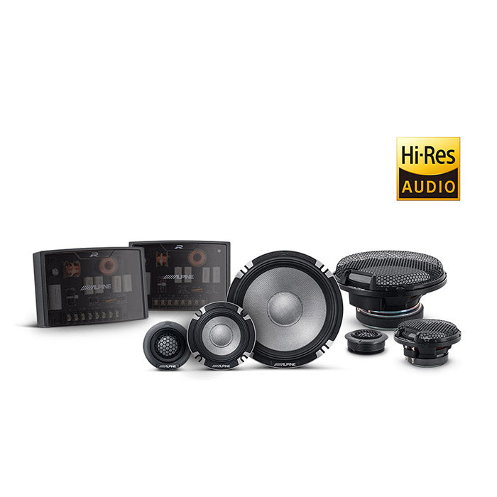 Alpine R2-S653 16.5CM PRO 3-vägs komponentsystem med högtalare