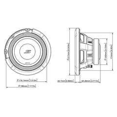 Alpine S2-W8D4 8" subwoofer dubbla 4 ohm