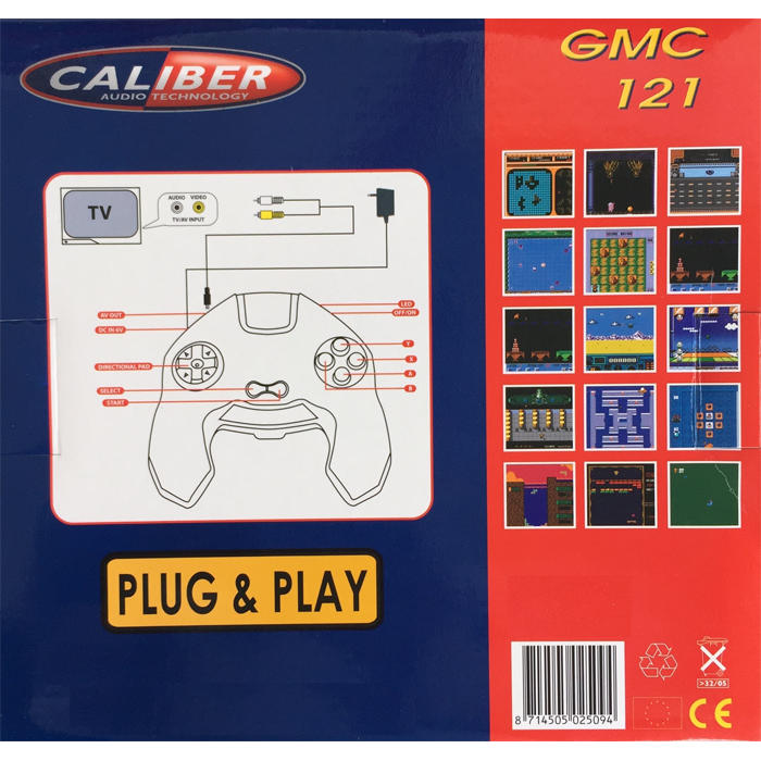 Caliber spelkonsol - inkl. 121 spel