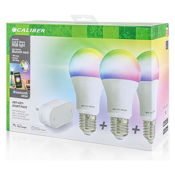 Caliber E27 Smart Home-startpaket LED-lampor vit/multi