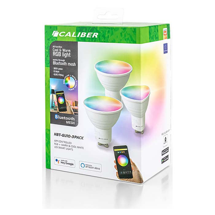 Caliber GU10 Smart Home 3 pack LED-lampor vit/multi