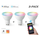 Caliber GU10 Smart Home 3 pack LED-lampor vit/multi