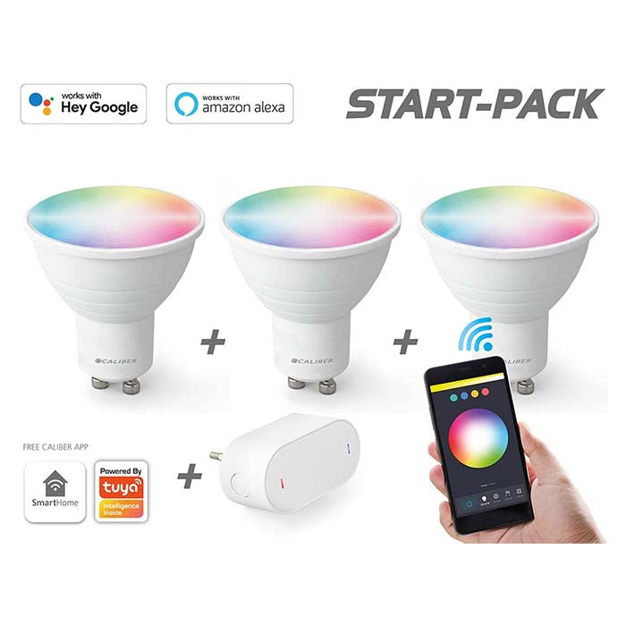 Caliber GU10 Smart Home startpaket LED-lampor