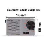 Caliber HPG311R bärbar fick-FM-radio