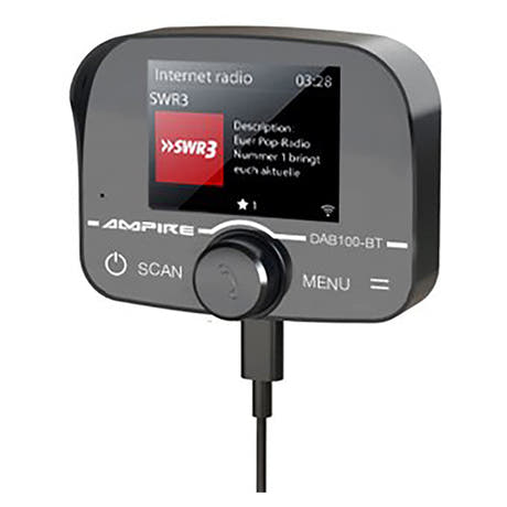 Ampire handsfree-telefoni med DAB+ och A2DPstreamin