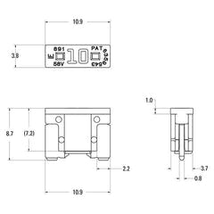 Ampire adapter för lågprofil-minisäkring 10A (ACN) - 1 st