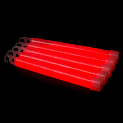 25 st Glowsticks 6'' med snöre (Röd)