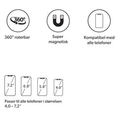 Avant magnetisk mobilhållare för luftventil