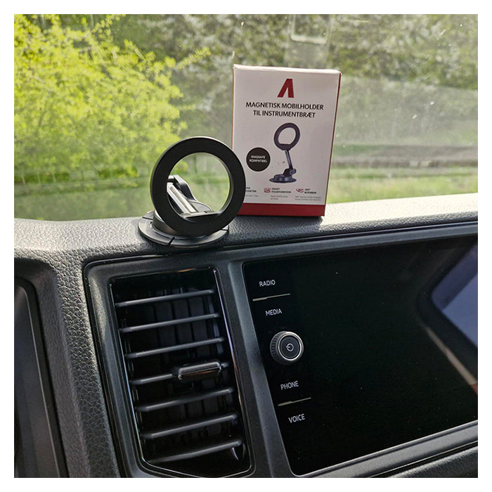 Avant magnetisk mobilhållare för instrumentbräda