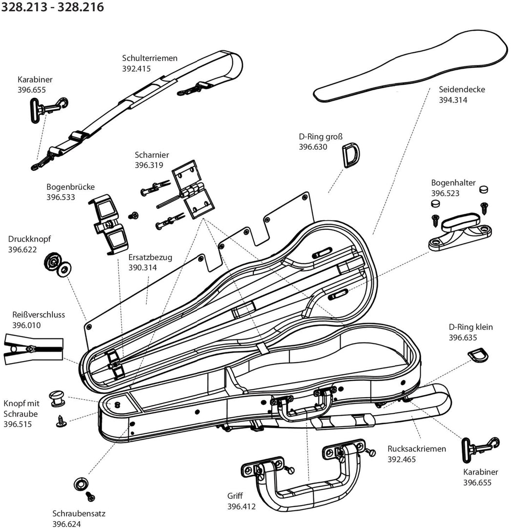 GEWA axelbärremmar formgjutet Fioler/viola-fodral - axelrem, 1 st