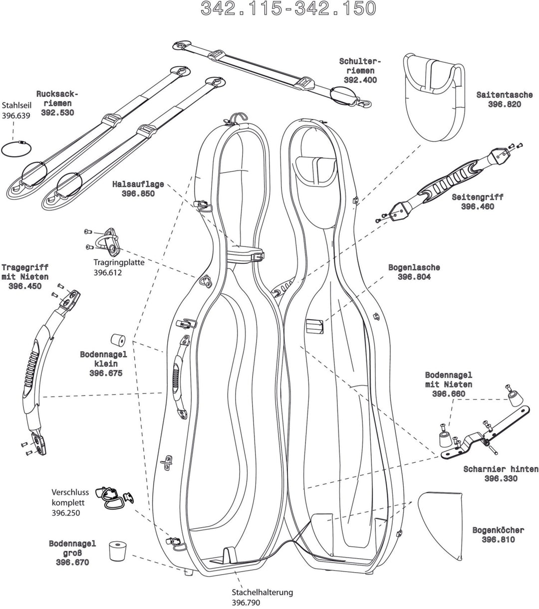GEWA Cellosfodral Idea Original Carbon 2.9 - Sidohandtag