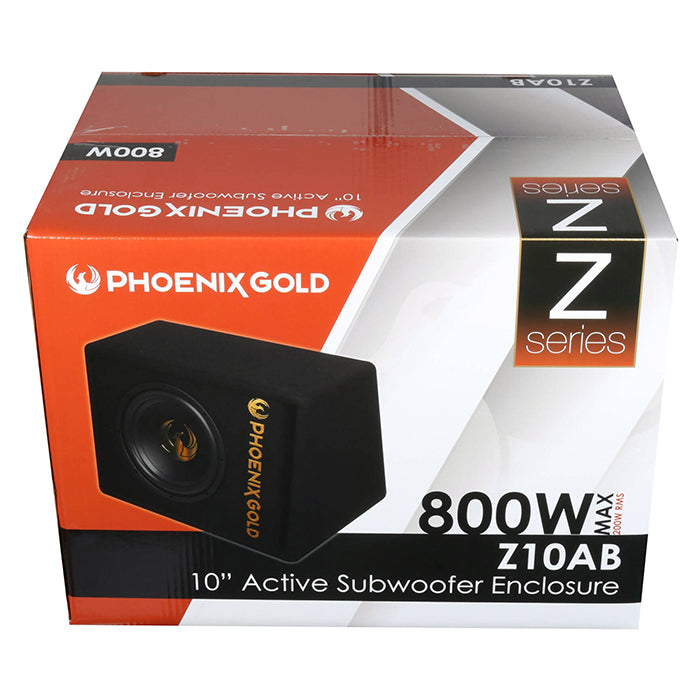 Phoenix Gold 10" aktiv sub med kablar och fjärrkontroll