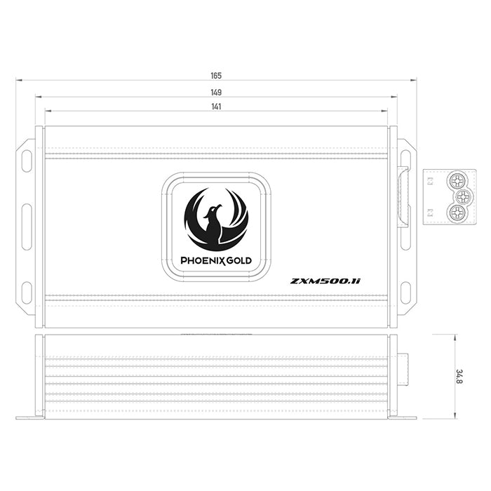 Phoenix Gold 1x500W CLASS-D "mini" forstærker