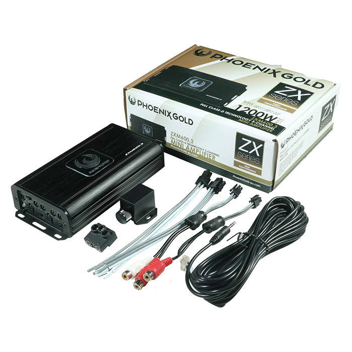 Phoenix Gold 3-kanals miniförstärkare 2x75W - 350W RMS