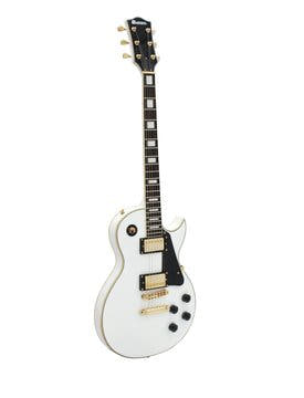 DiMavery LP -520 Elgitarr, Vit / Guld