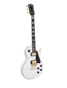 DiMavery LP -520 Elgitarr, Vit / Guld