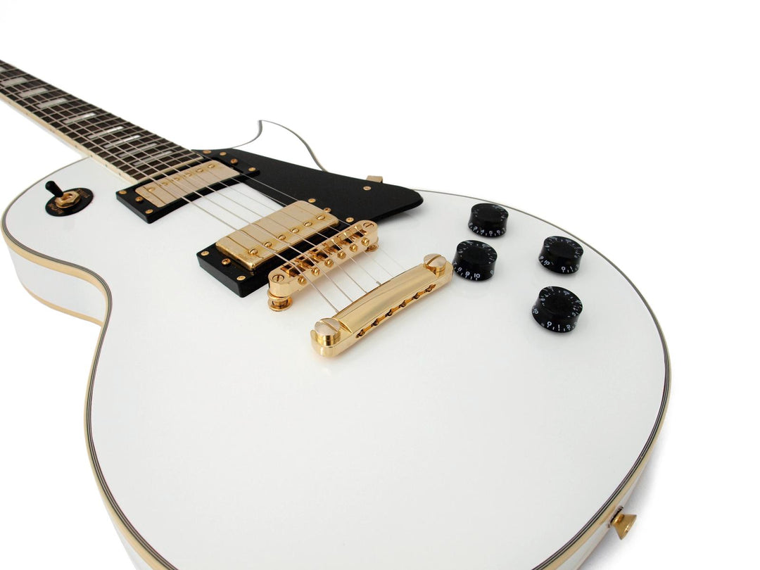 DiMavery LP -520 Elgitarr, Vit / Guld