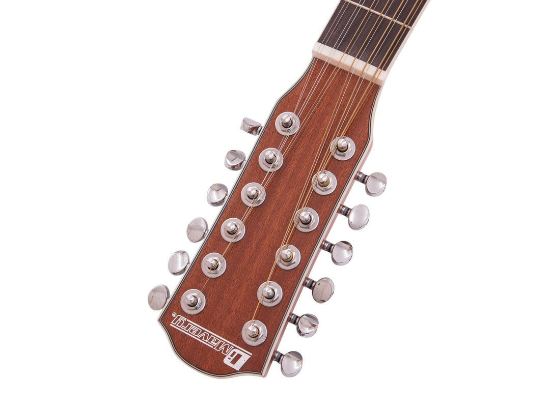 DiMavery DR-612 västerländsk gitarr 12-strängad - naturlig