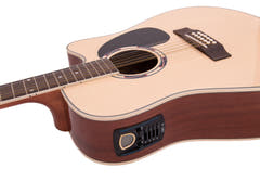 DiMavery DR-612 västerländsk gitarr 12-strängad - naturlig