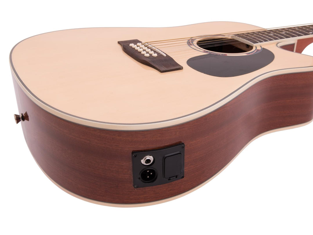 DiMavery DR-612 västerländsk gitarr 12-strängad - naturlig