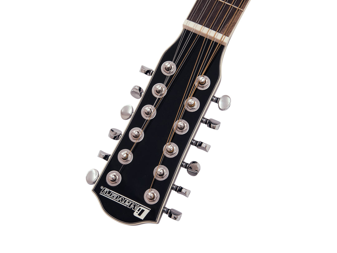 DiMavery DR-612 Western Guitar 12-strängad - Svart