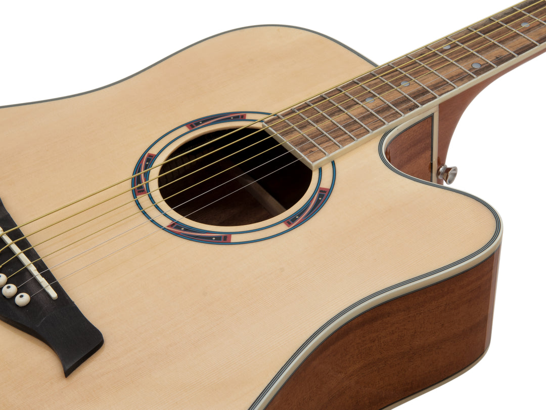 DiMavery JK-500 västerländsk gitarr - naturlig