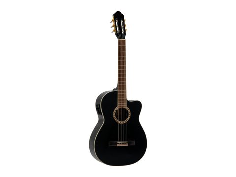 DiMavery CN-600E klassisk gitarr, svart
