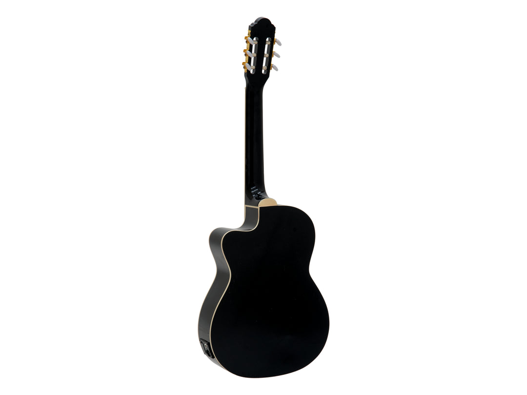 DiMavery CN-600E klassisk gitarr, svart