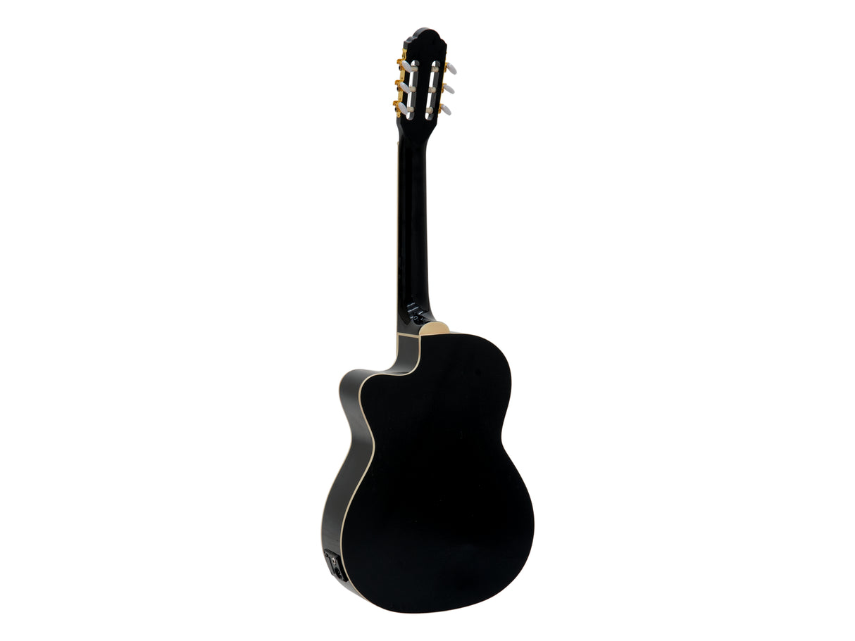DiMavery CN-600E klassisk gitarr, svart