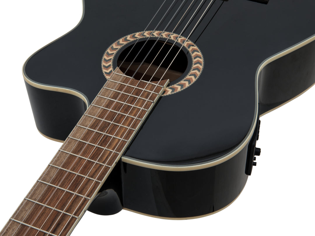 DiMavery CN-600E klassisk gitarr, svart
