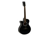 DiMavery AW-400 Western Guitar LH - Sort