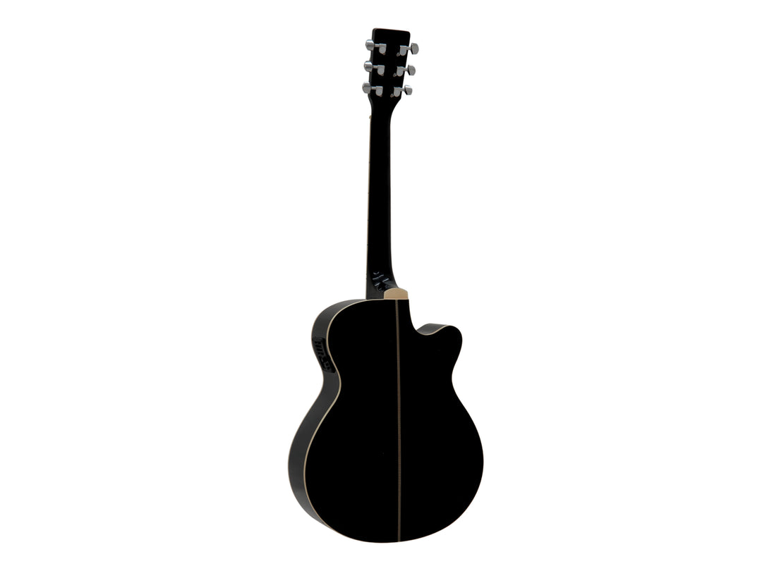 DiMavery AW-400 Western Guitar LH - Sort