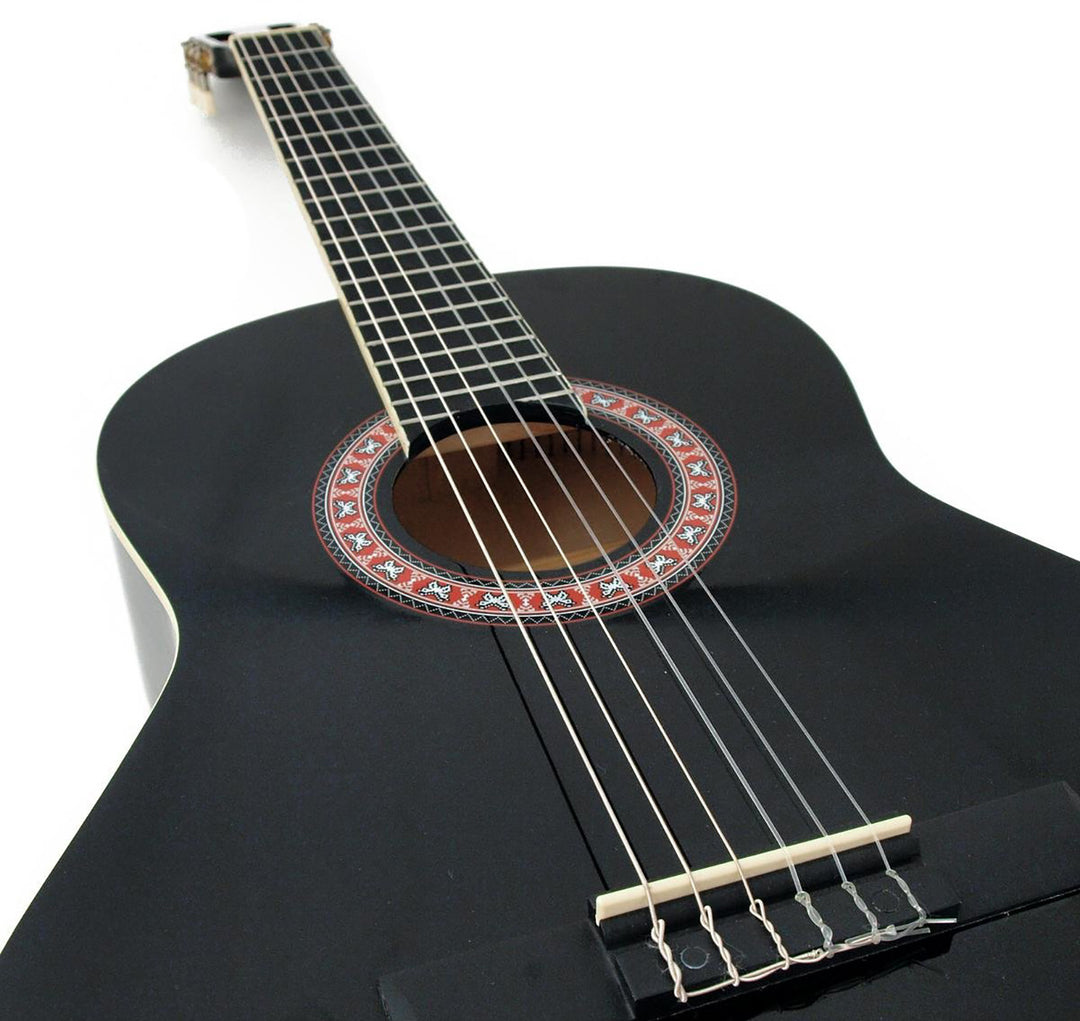 DiMavery AC-303 klassisk spansk gitarr 4/4 (svart)