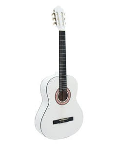 DiMavery AC-303 klassisk gitarr, vit
