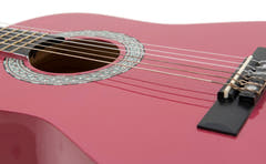 DiMavery AC-303 klassisk spansk gitarr 1/2 (rosa)