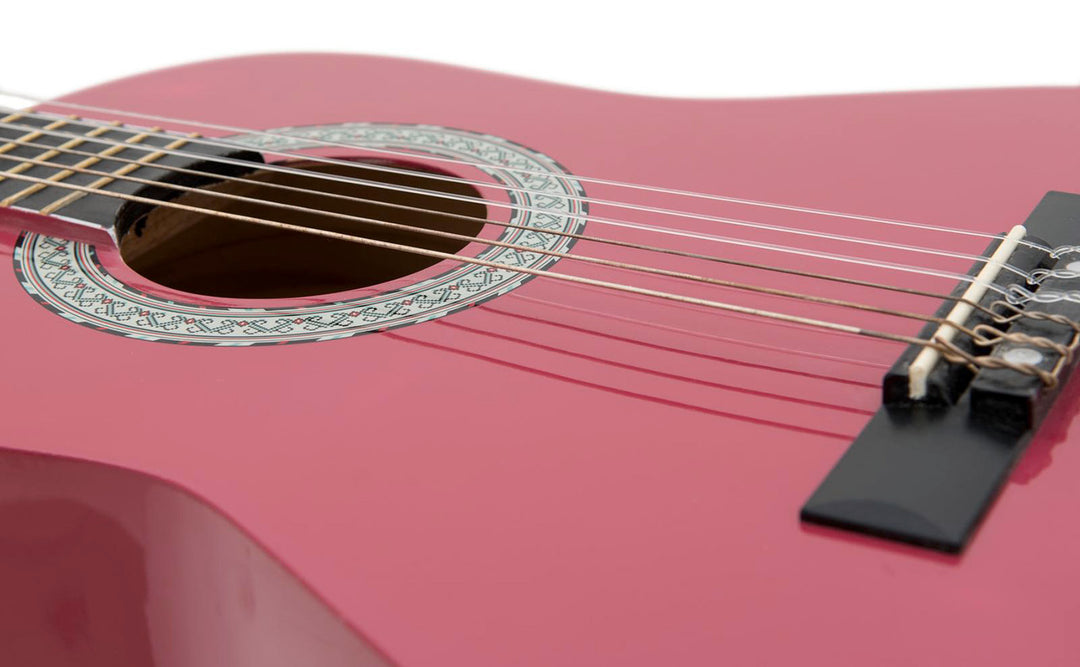 DiMavery AC-303 klassisk spansk gitarr 1/2 (rosa)