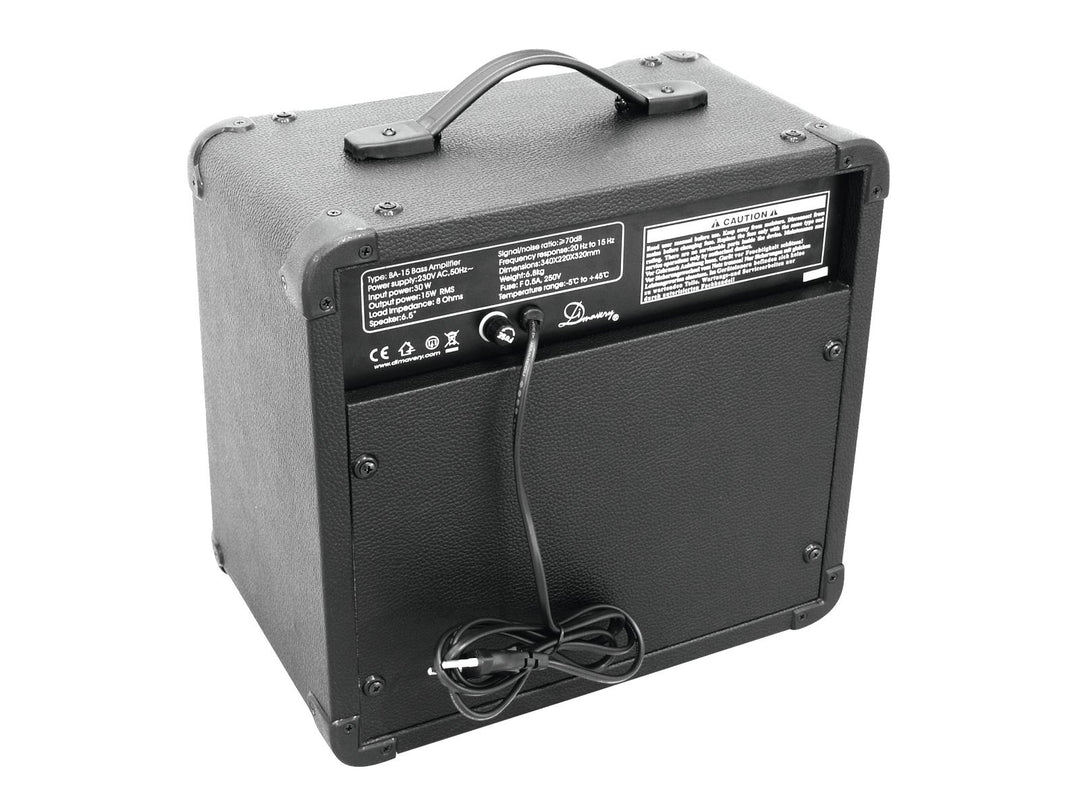 DiMavery BA-15 Basförstärkare 15W Svart