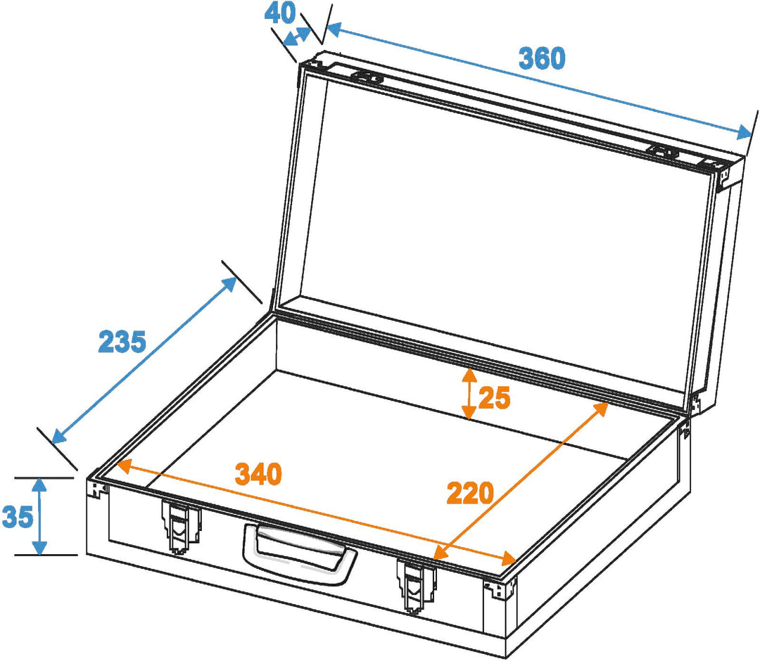 DiMavery Flightcase för pedaler liten 