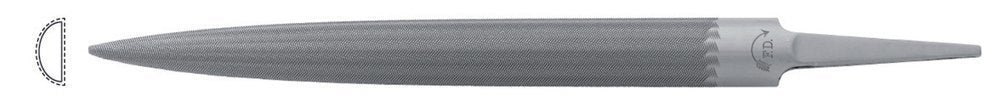F.Dick halvrund precisionsfil (cabinet file), 200 mm, huggning 3