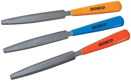 Hosco japanska sadelfilar för akustisk gitarr, set med 3