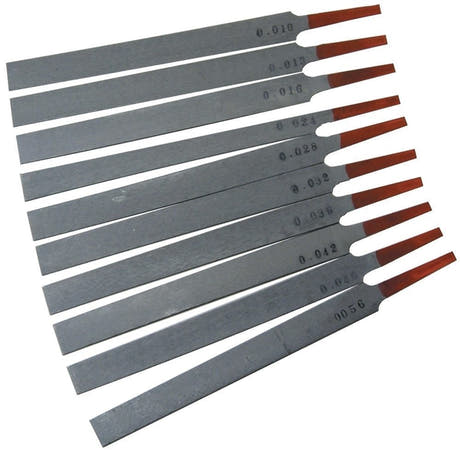 Hosco japanska nutfilar, set med 10 från .010" till .056"