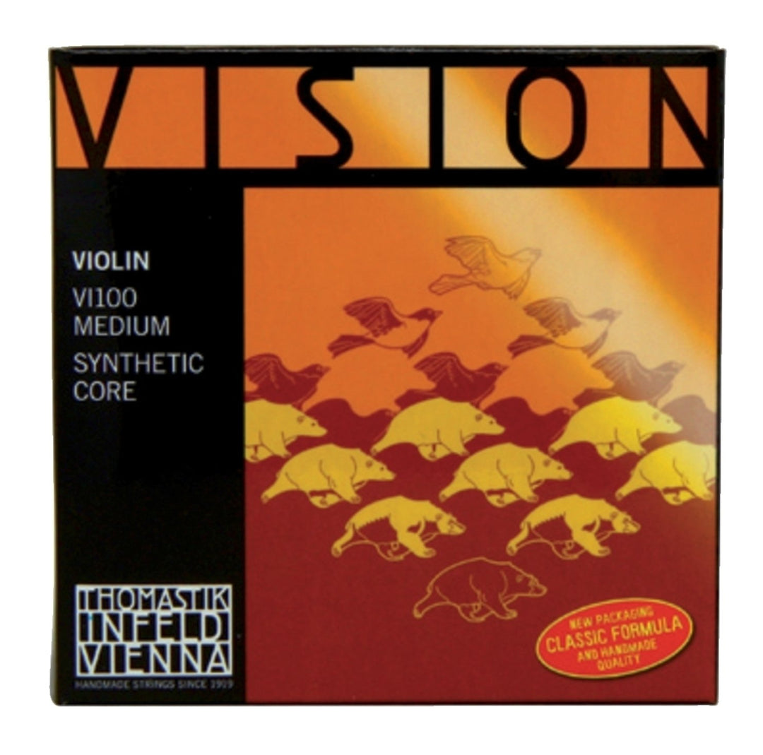 Thomastik-Infeld Fioler-strängar Vision syntetisk kärna - D silveromspunnen (VI031/4)