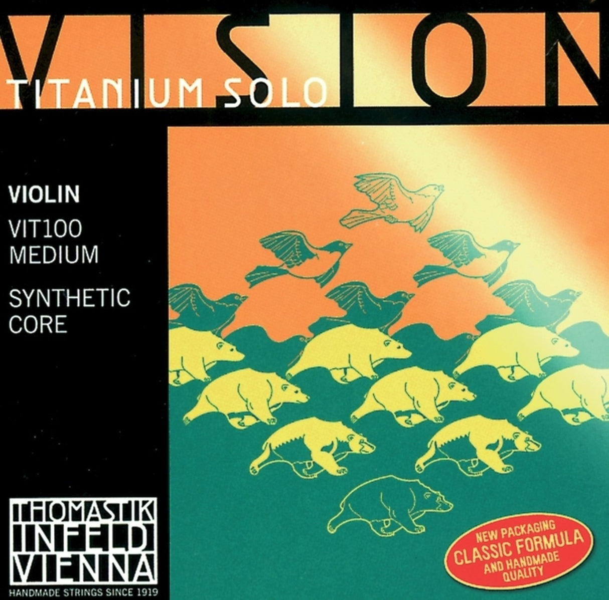 Thomastik-Infeld Fioler-strängar Vision Titanium solo syntetisk kärna - Medium (VIT02)
