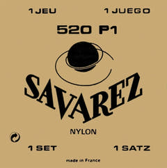 Savarez 511R plastbelagd E1-sträng för klassisk gitarr, 520P1