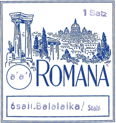 Romana balalajkasträngar Prim - set 3-strängar