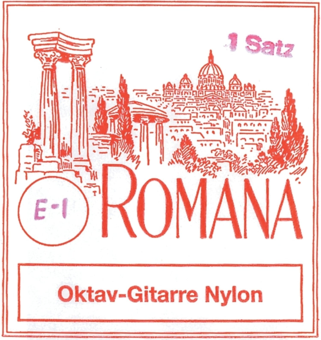Romana oktavgitarrsträngar - Set nylon