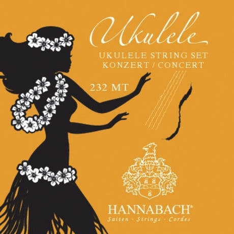 Hannabach 232 strängset till konsertukulele, hawaiiansk stämning