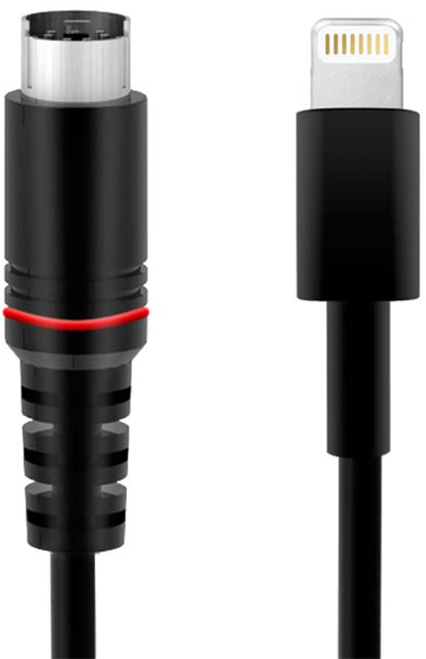 IK Multimedia Lightning till Mini-DIN strömkabel